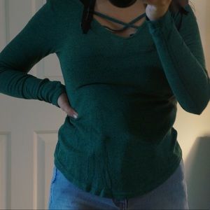 Green long sleeve shirt